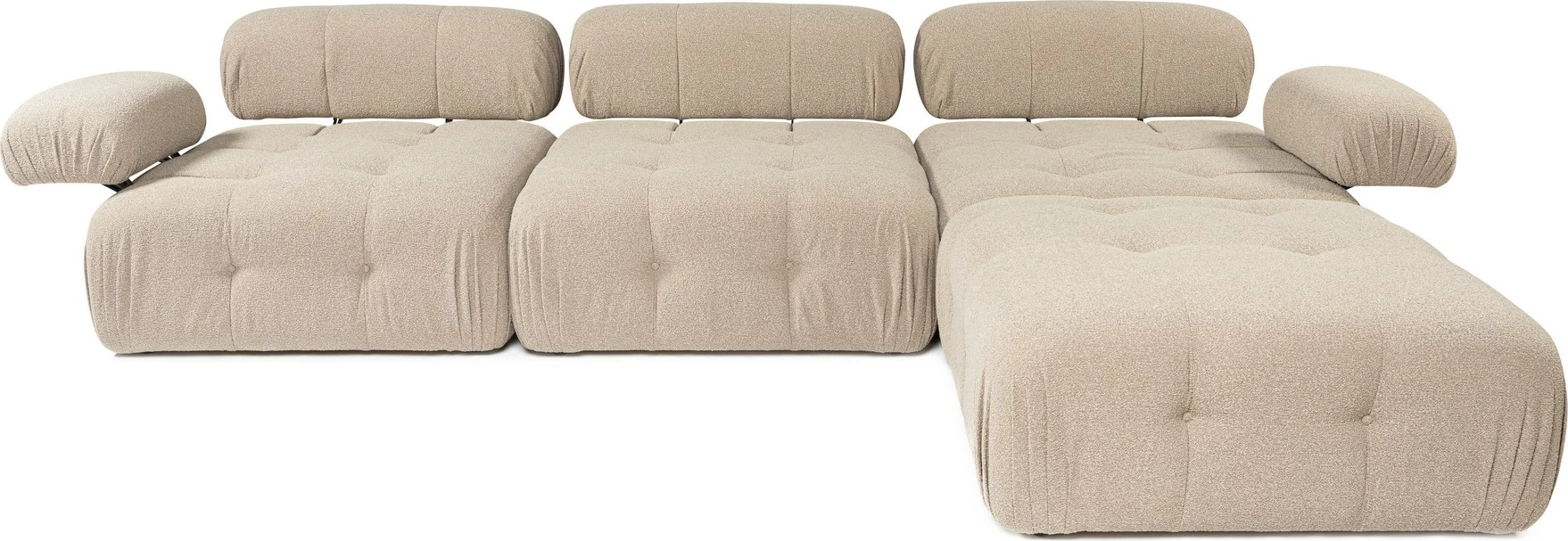 Këndare Doblo 3 vendëshe me pouffe, ngjyrë pjeshke