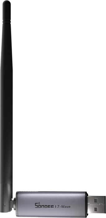 Gateway USB Z-Wave 800 Sonoff Dongle-PZG23, antenë e jashtme 2 dBi, Z-Wave Long Range, set me kabllo USB, gri e errët