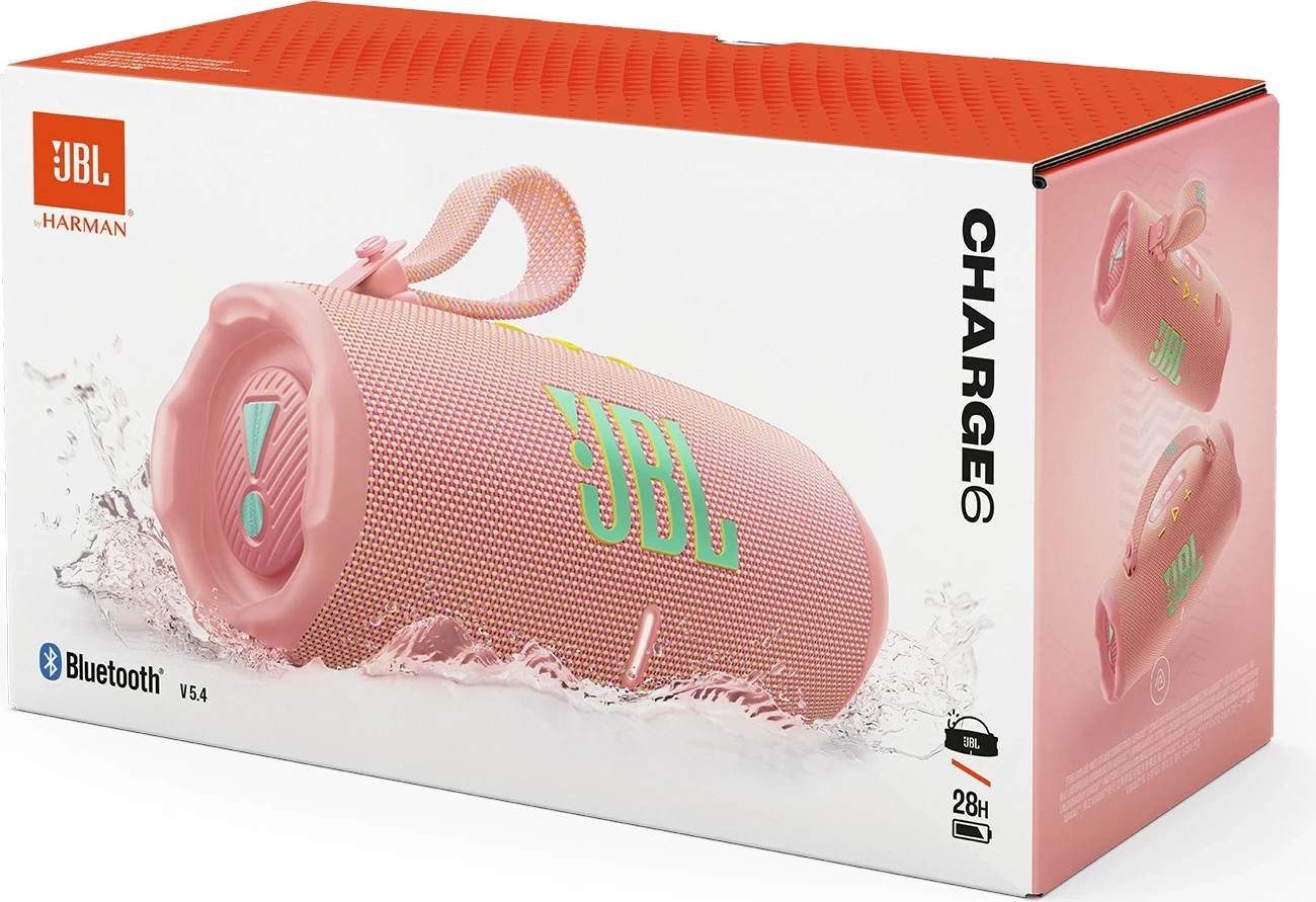 Altoparlant JBL Charge 6 Bluetooth 40W, 7500 mAh, IP67, rozë