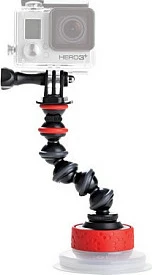Mbajtëse me thithëse Joby Suction Cup & GorillaPod Arm, adapter GoPro, kuqe/zezë