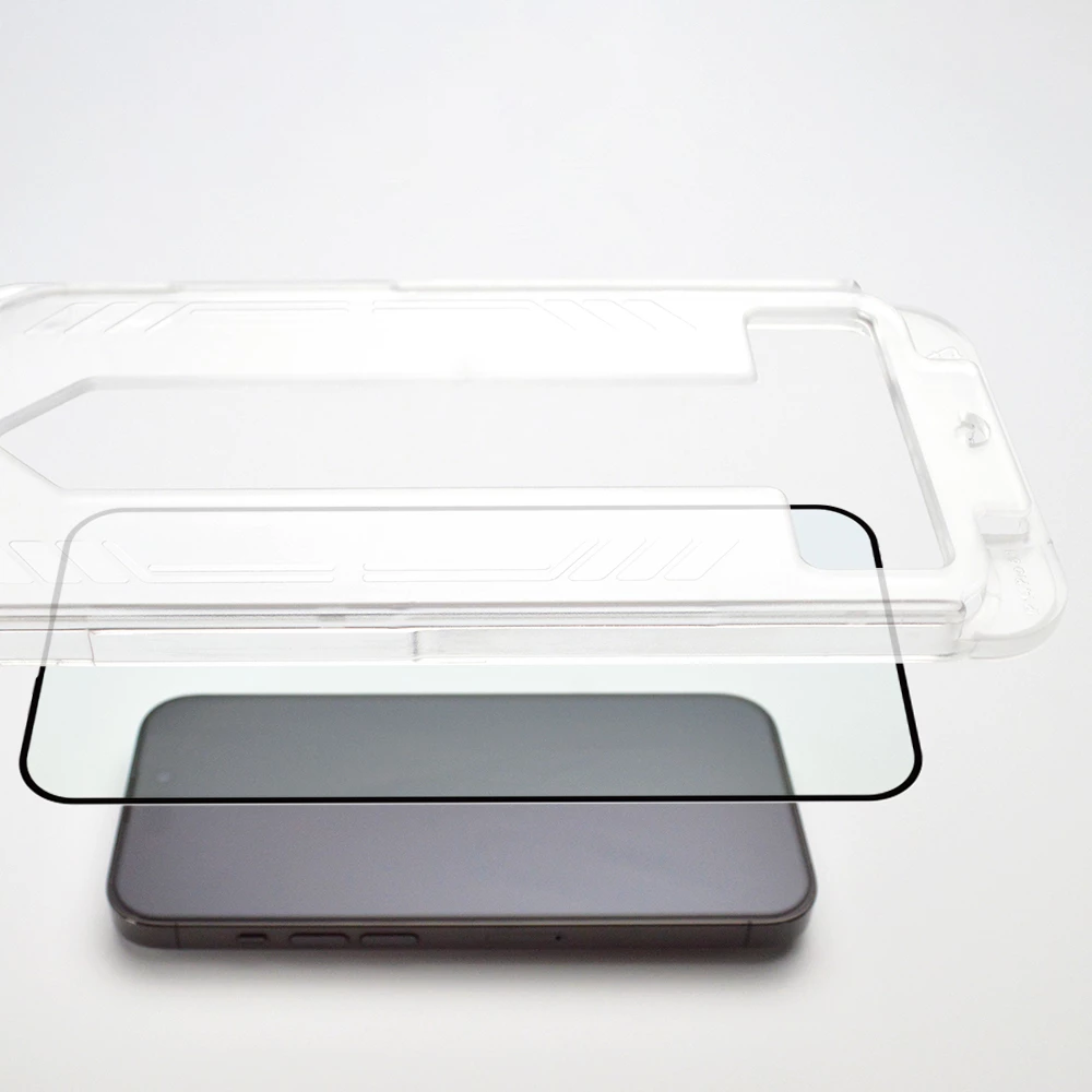 Xham i temperuar Wozinsky Premium Glass me kornizë montimi për iPhone 15 Pro, zi
