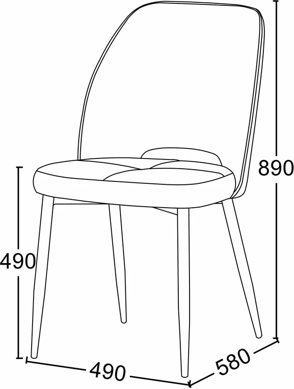 Karrige Bouton, ngjyrë ulliri, 49x59.5x88