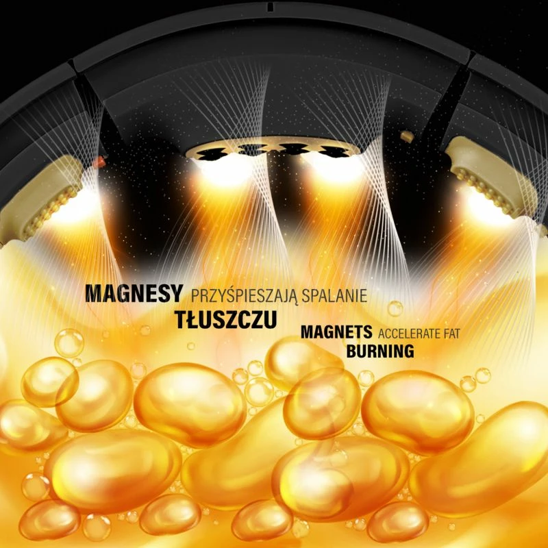 Hula hop me magnet e peshë HMS HHM13, zi/ari