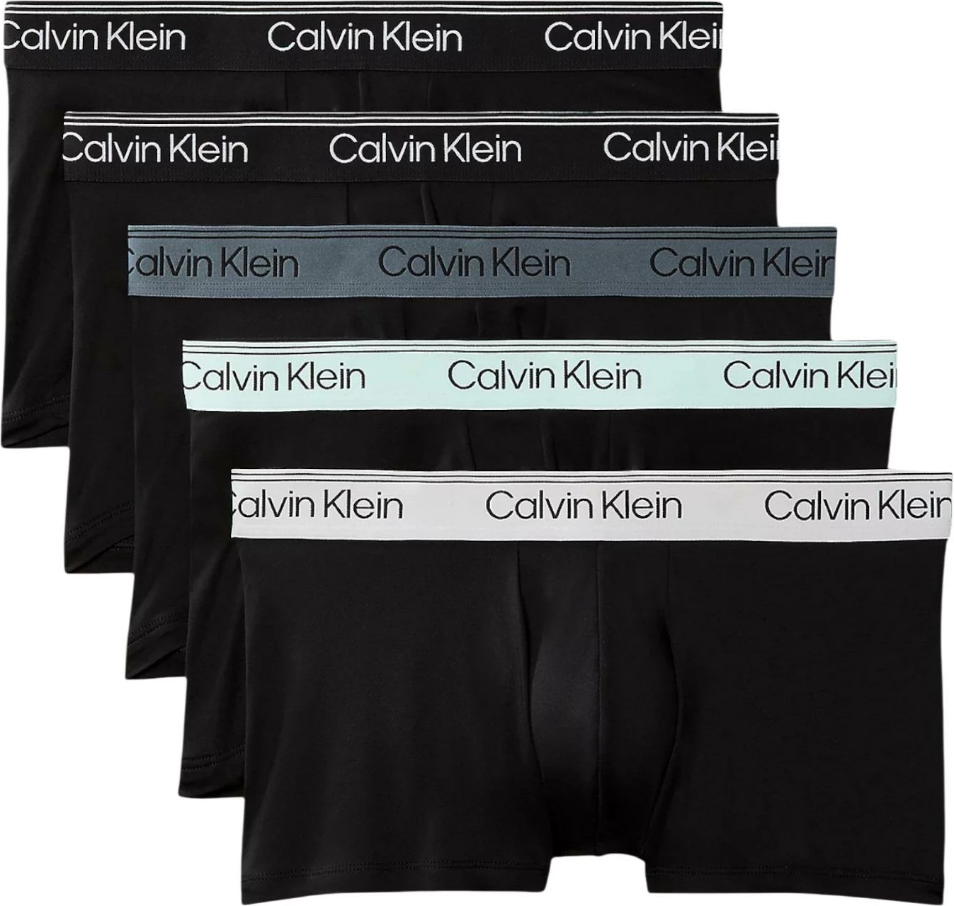 Të brendshme për meshkuj Calvin Klein Underwear Low Rise Trunk 5PK LV00NB4412, të zeza/gri