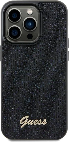 Mbështjellës Guess Disco Metal Script për iPhone 13 Pro / 13, i zi