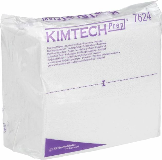 Lecka pastrimi, Kimberly-Clark Kimtech Pure, të palosura 38.5 x 35.1 cm, 35 copë, 100% celulozë, e bardhë