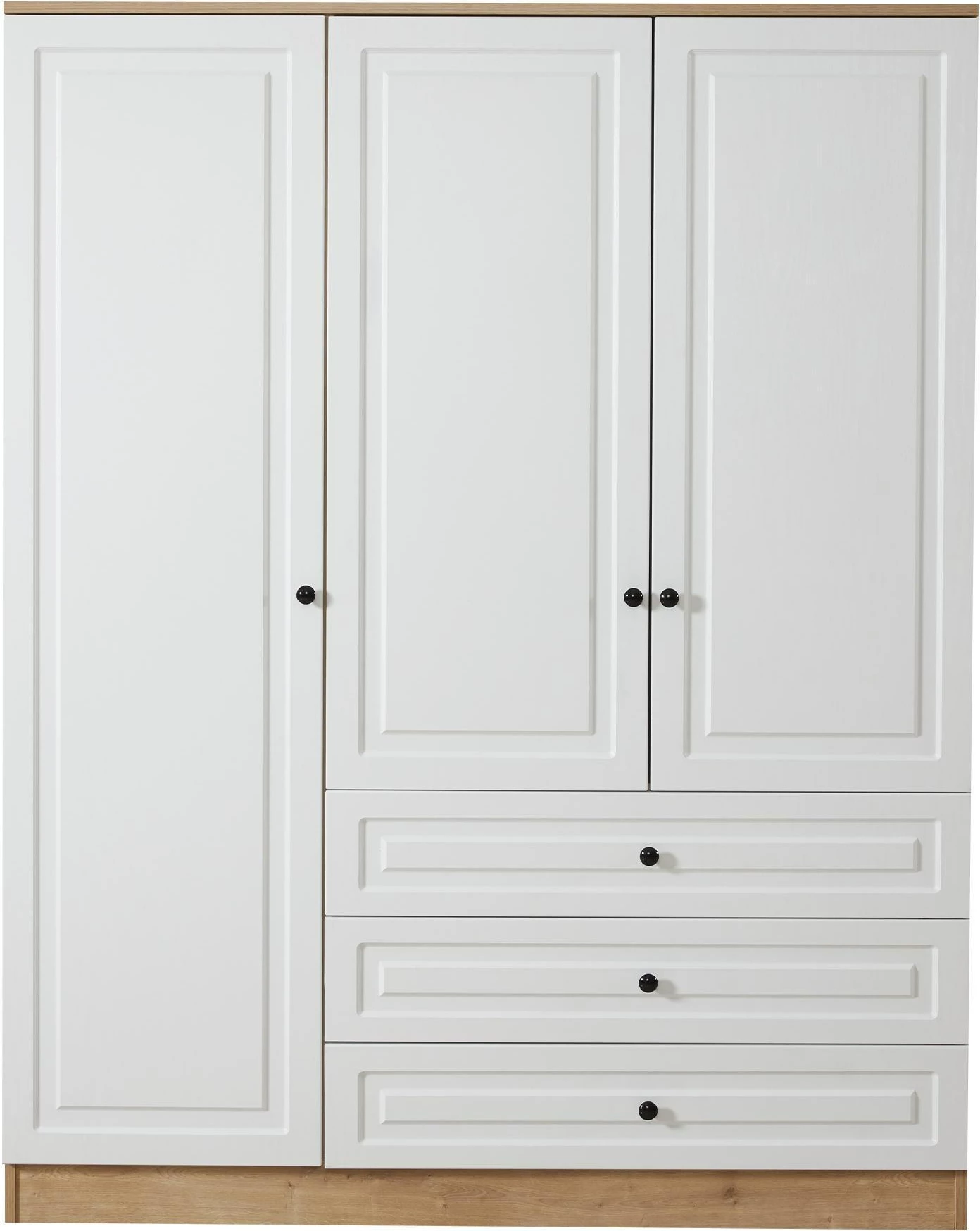 Dollap për dhomë gjumi, ngjyrë lis safir dhe e zezë, Skye Decor, Tuvalle 021