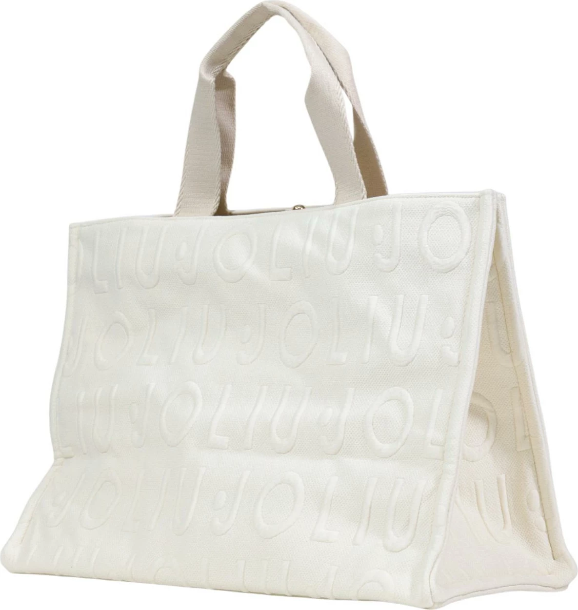 Çantë tote për femra Liu Jo L Tote Logo Bubble 2A6026 T0300, fildishi