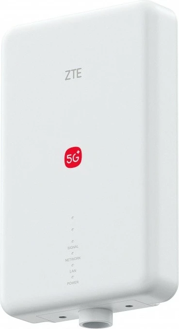 Router ZTE G51F 5G ODU MC7510, Wi‑Fi 7 dy-band, 4x4 MIMO, 1x Gigabit LAN, adapter PoE 2.5G, 13 dBi, IP65, e bardhë