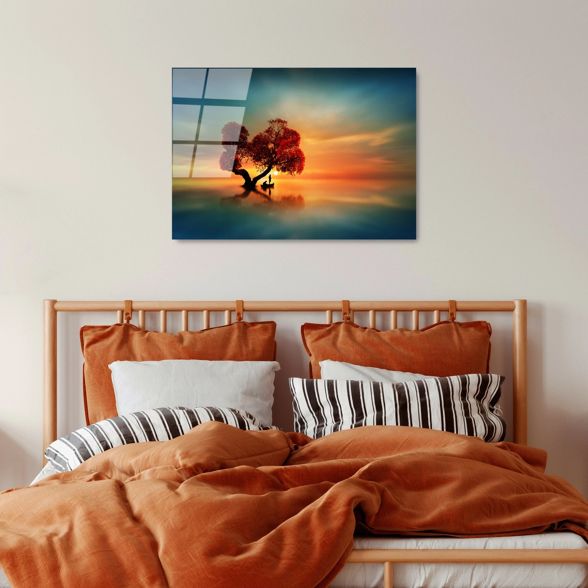Pikturë dekorative prej xhami të temperuar, shumëngjyrëshe, Wallity UV-450, 50x70cm