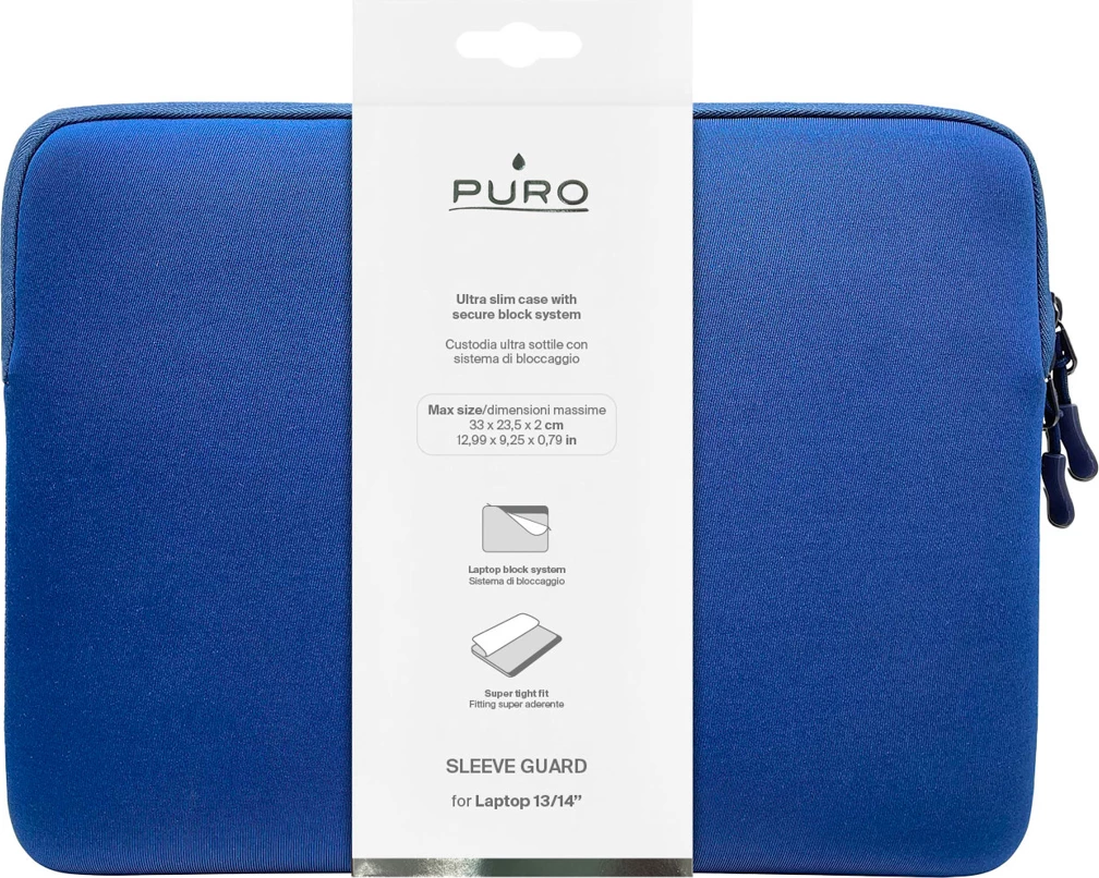 Çantë laptopi Puro Slim Guard 14\", blu