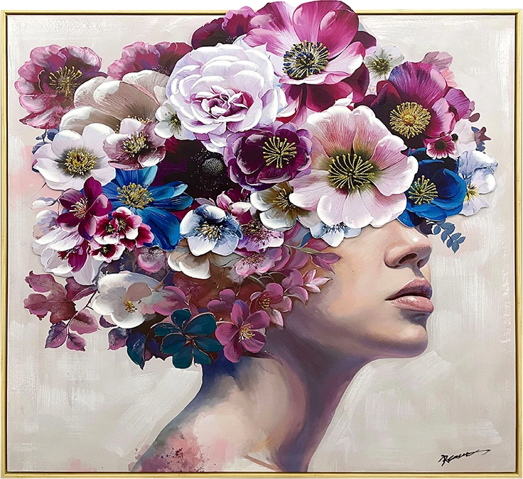 Pikturë në kanavacë Mavare me kornizë, 100x3.5x100cm