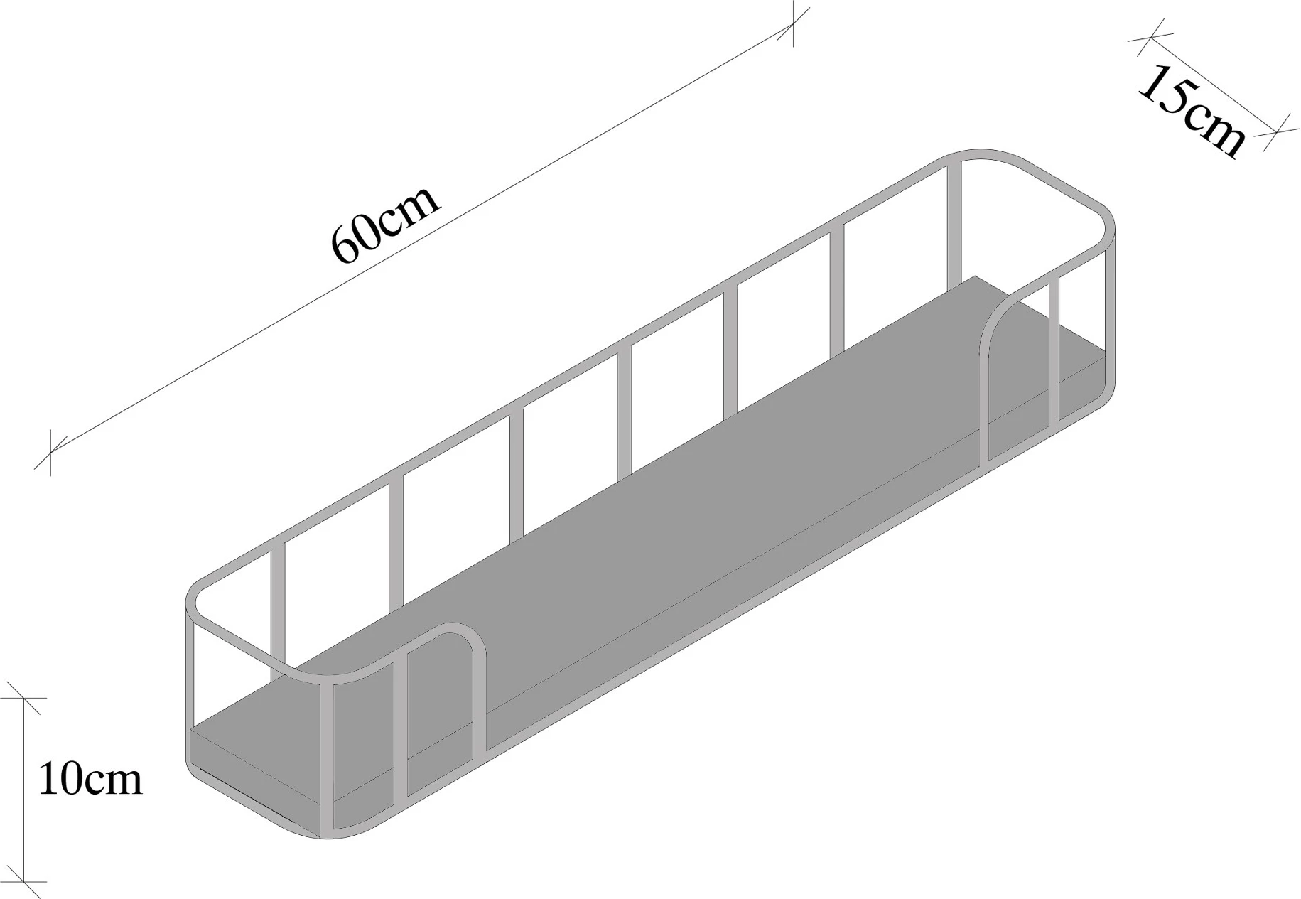 Raft muri industrial Hanah Home, ngjyrë e zezë dhe arre e errët, Syringa