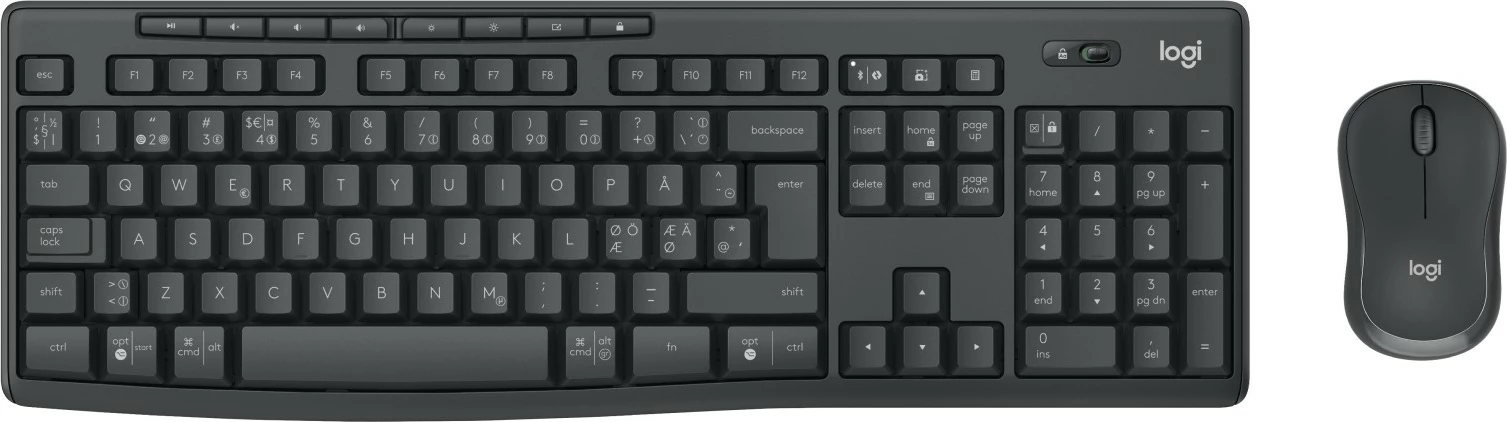 Set maus e tastierë Logitech MK370 Combo for Business, wireless, Bluetooth, QWERTY, grafit