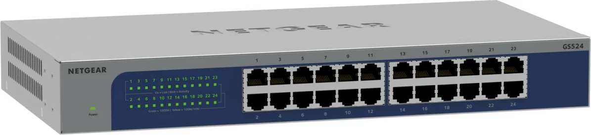Switch NETGEAR GS524-300EUS, 24 porta, Gigabit Ethernet, gri