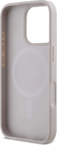 Mbështjellës, Guess 4G Small Classic MagSafe, iPhone 16 Pro 6.3", magnetik MagSafe, hardcase TPU/PC, rozë