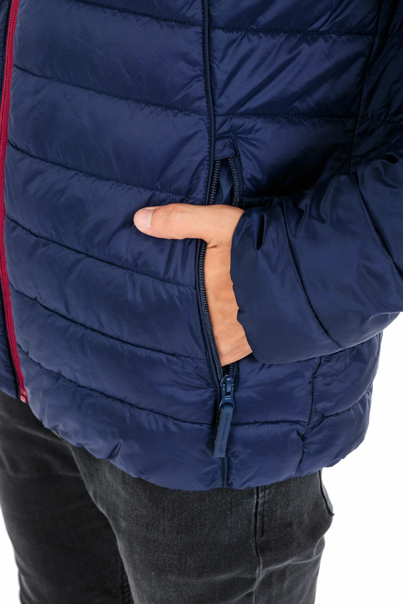 Xhaketë dimërore puffer 4F, madhësia M, blu navy