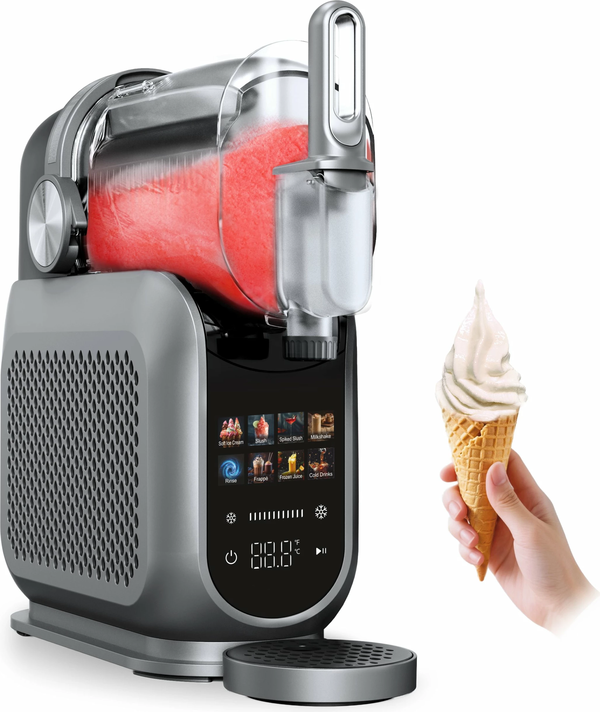 Makinë për slushie dhe akullore 4Swiss SM026 SlushieMaster 1.8 L 220 W, gri