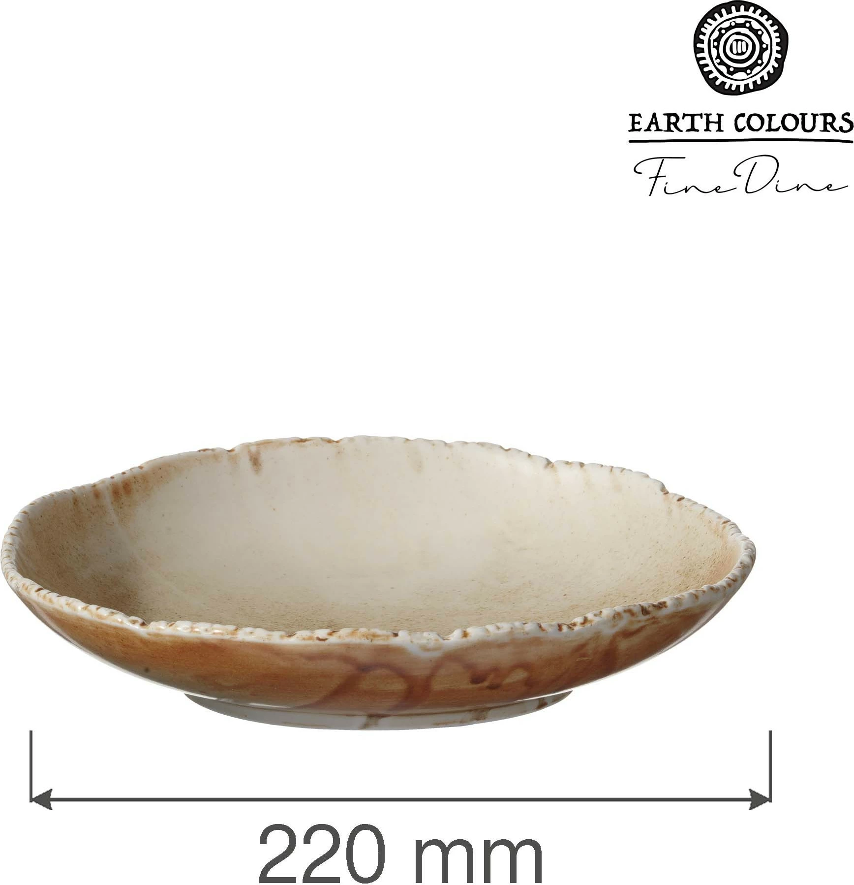 Pjatë e thellë Fine Dine Constancy ø220 mm porcelan, kafe, set 3 copë