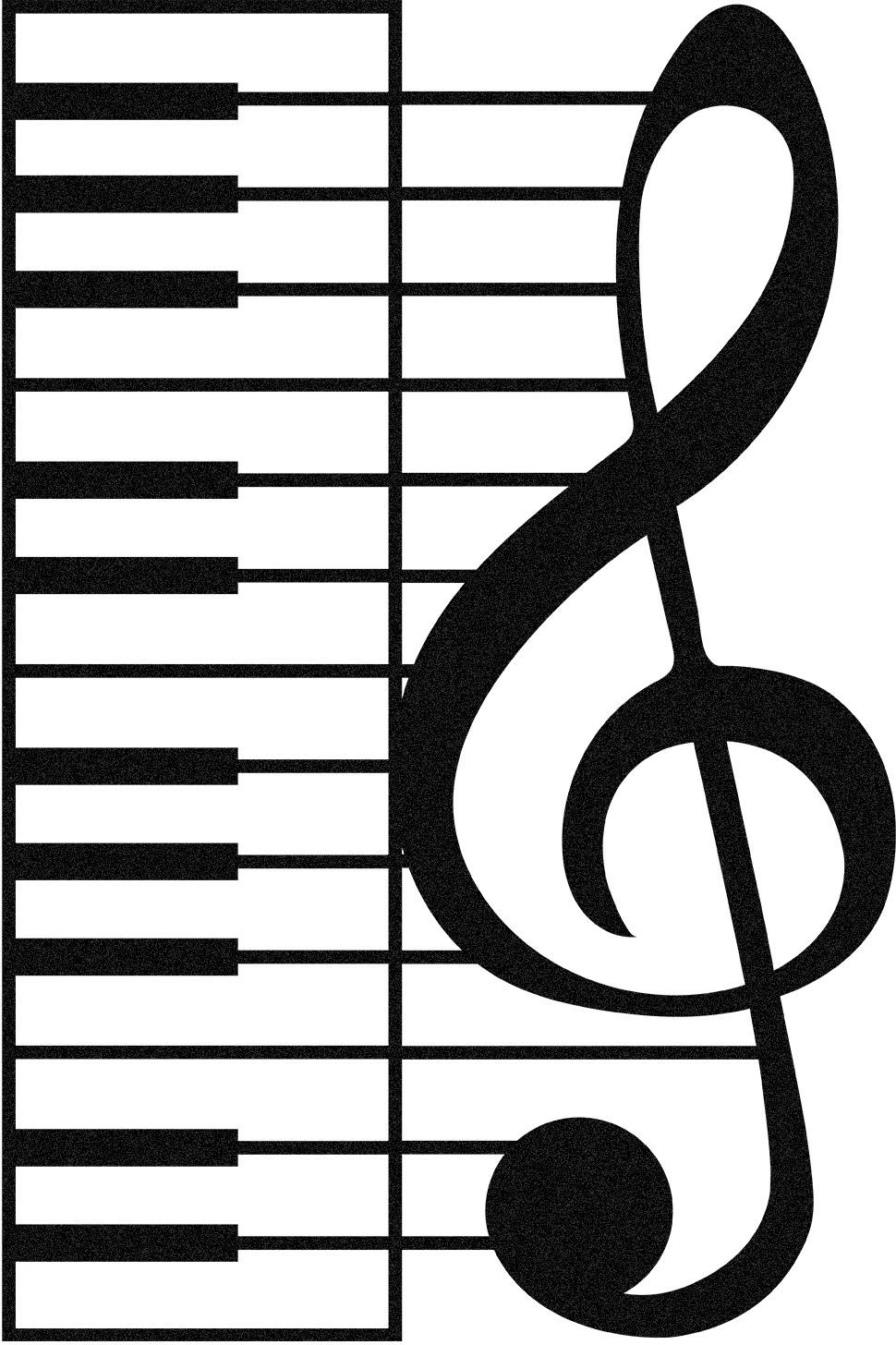 Aksesor dekorativ metalik për mur, temë muzikore, Wallity, ngjyrë e zezë