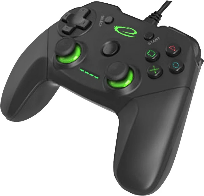 Kontroller gaming Esperanza EGG110K për PC, Playstation 3, i zi