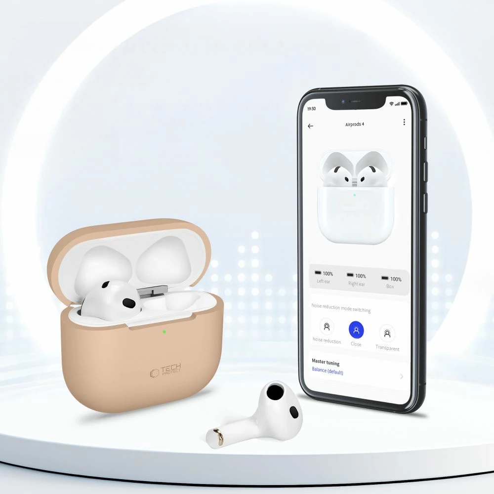 Mbështjellës silikoni Tech-Protect për AirPods 4, i gjelbër