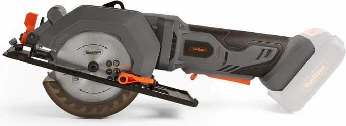 Sharrë rrethore me bateri VonHaus E-Series 3500168 18V, disk 115mm, zi/portokalli, set me 2 tehe (pa bateri/karikues)