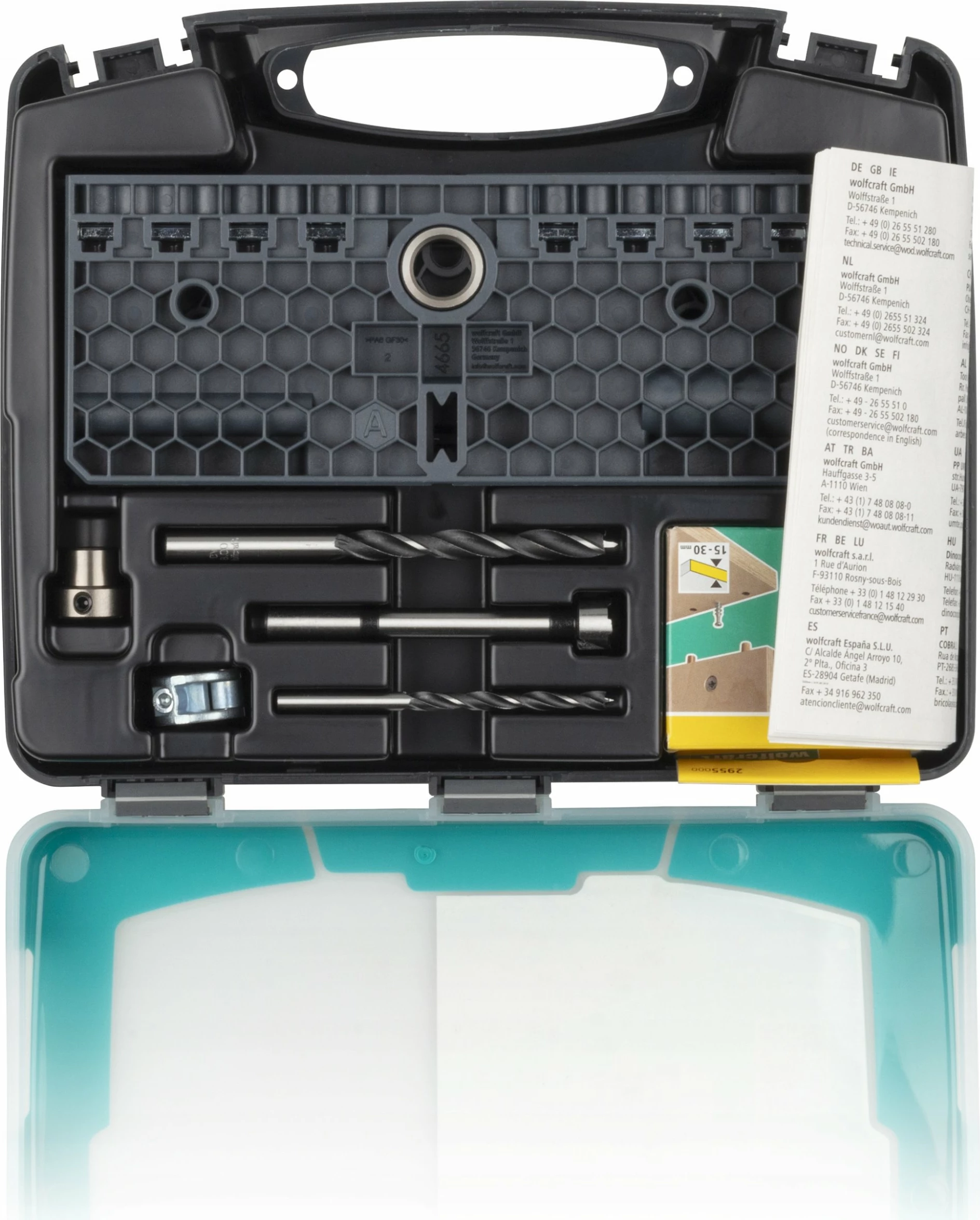 Set lidhës ekscentrik për mobilje Wolfcraft 4665000, 53 copë