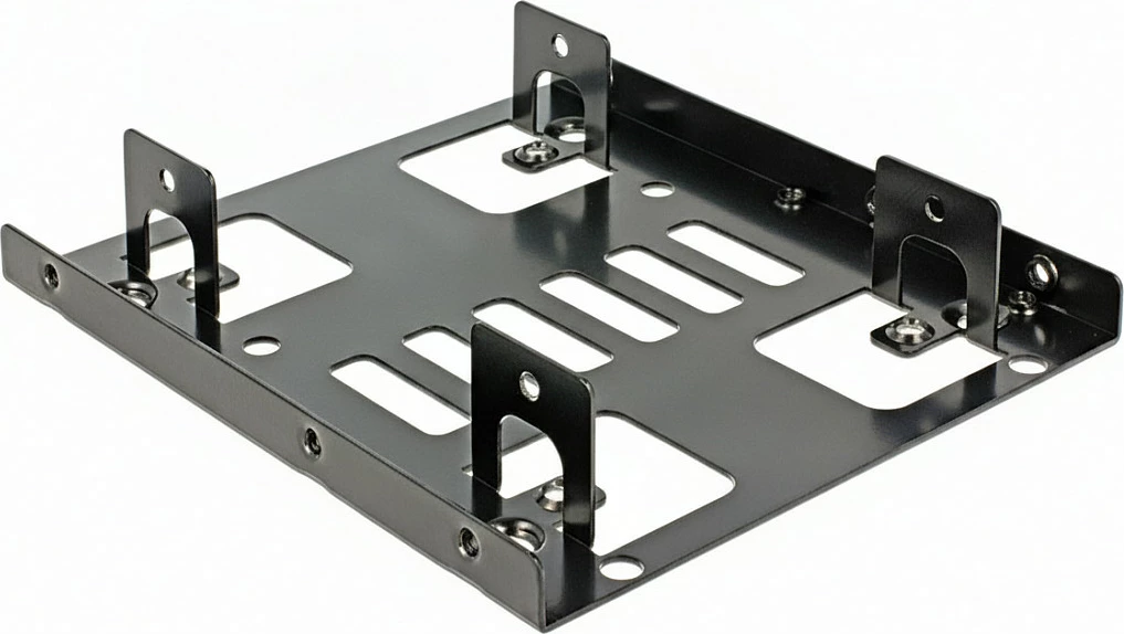 Kornizë montimi HDD/SSD Sonstige, 2x 2.5" në 3.5", metal, e zezë