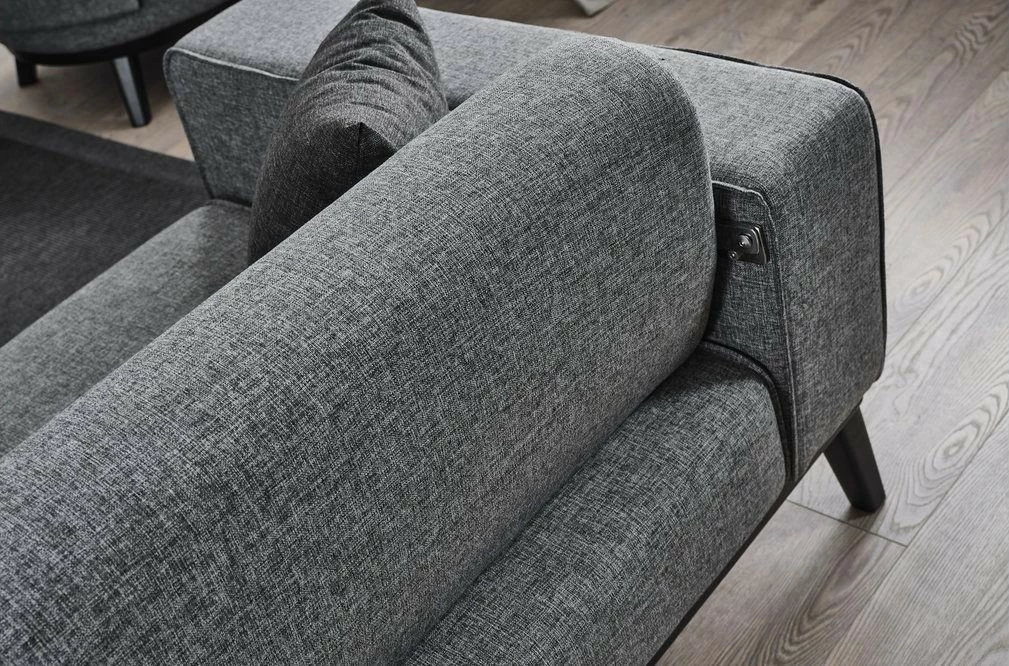 Divan-krevat treshe, ngjyrë gri e çelët, Atelier del Sofa, Bali 3 Seater