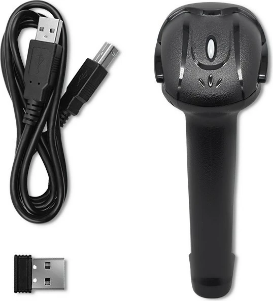 Lexues barkodesh pa tela Qoltec 50856, 1D/2D, 2.4GHz, zi/verdhë