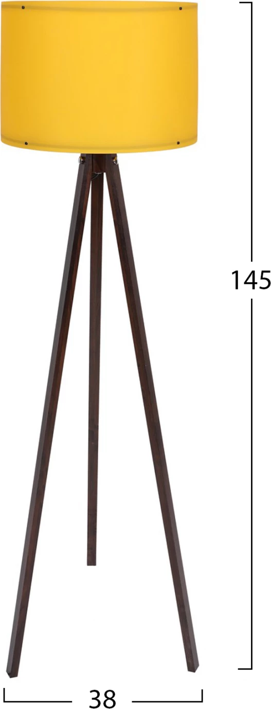 Llambë dyshemeje në ngjyrë arre dhe të verdhë FH7272.02 Φ38x145cm