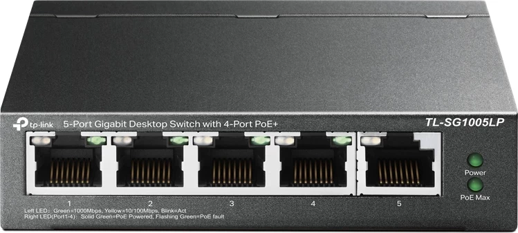 Switch TP-LINK TL-SG1005LP 5 porta Gigabit 4 PoE+ zi
