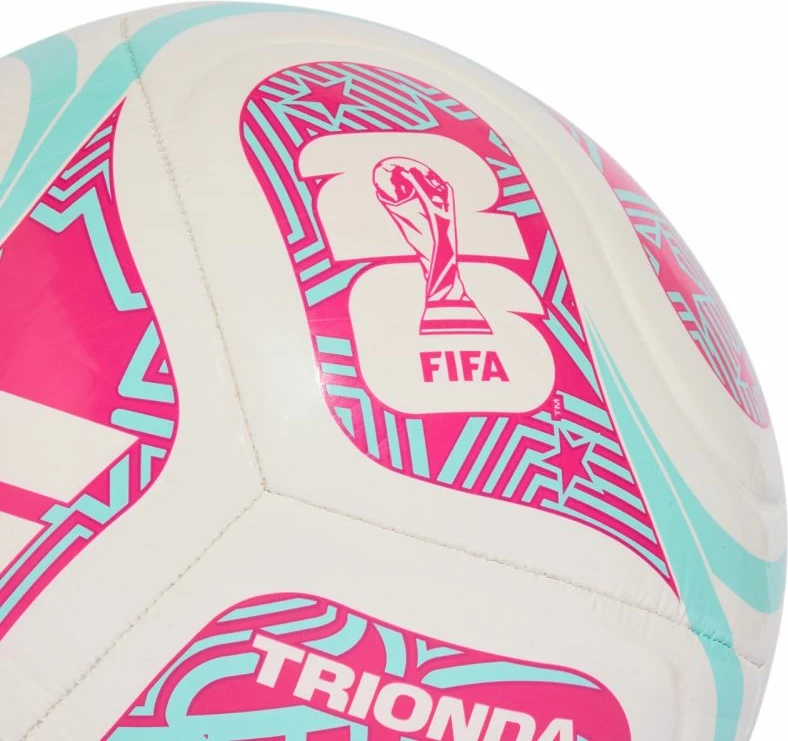 Top futbolli adidas për të gjithë, bardhë/rozë/kaltër [Madhësia: 4]