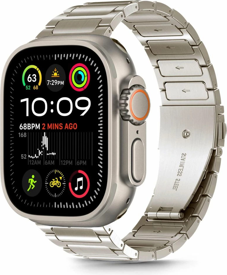 Byzylyk çeliku për Apple Watch Tech-Protect, 44/45/46/49mm, Titanic