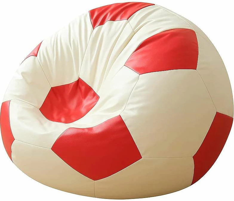 Qese ulëse Atelier del Sofa, futboll i madh, e kuqe dhe e bardhë
