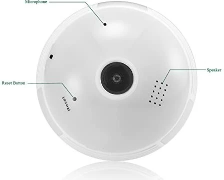 Kamerë Sigurie IP 360° në Formë Llambë E27 me Monitorim Smart