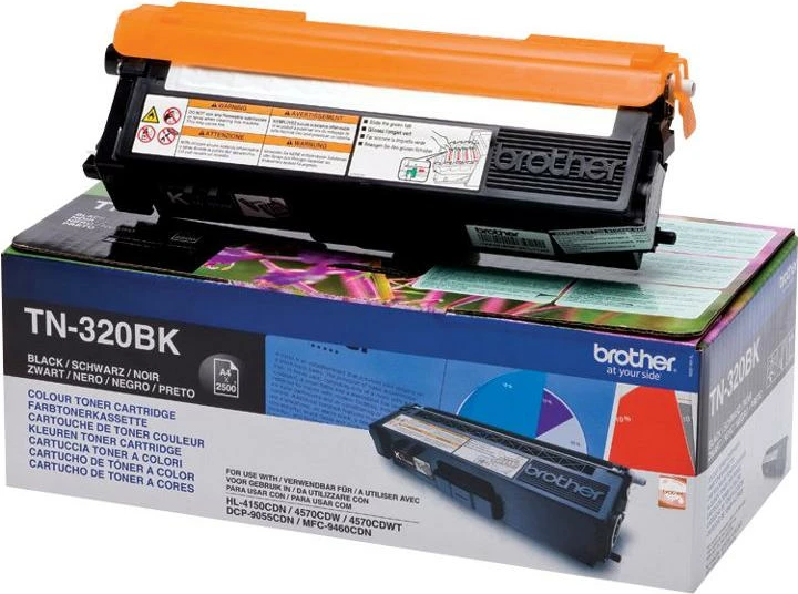 Toner Brother TN-320BK, për printerë Brother HL, rendiment 2,400–4,400 faqe, e zezë