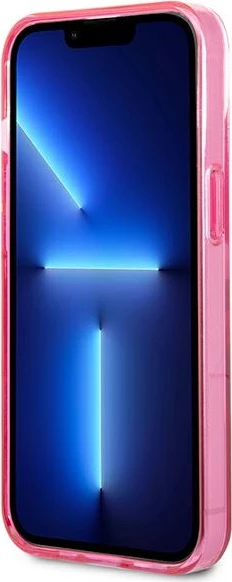 Mbështjellës Karl Lagerfeld KLHCP13STGKCP për iPhone 13 mini 5.4", hardcase, rozë Gradient Ikonik Karl & Choupette