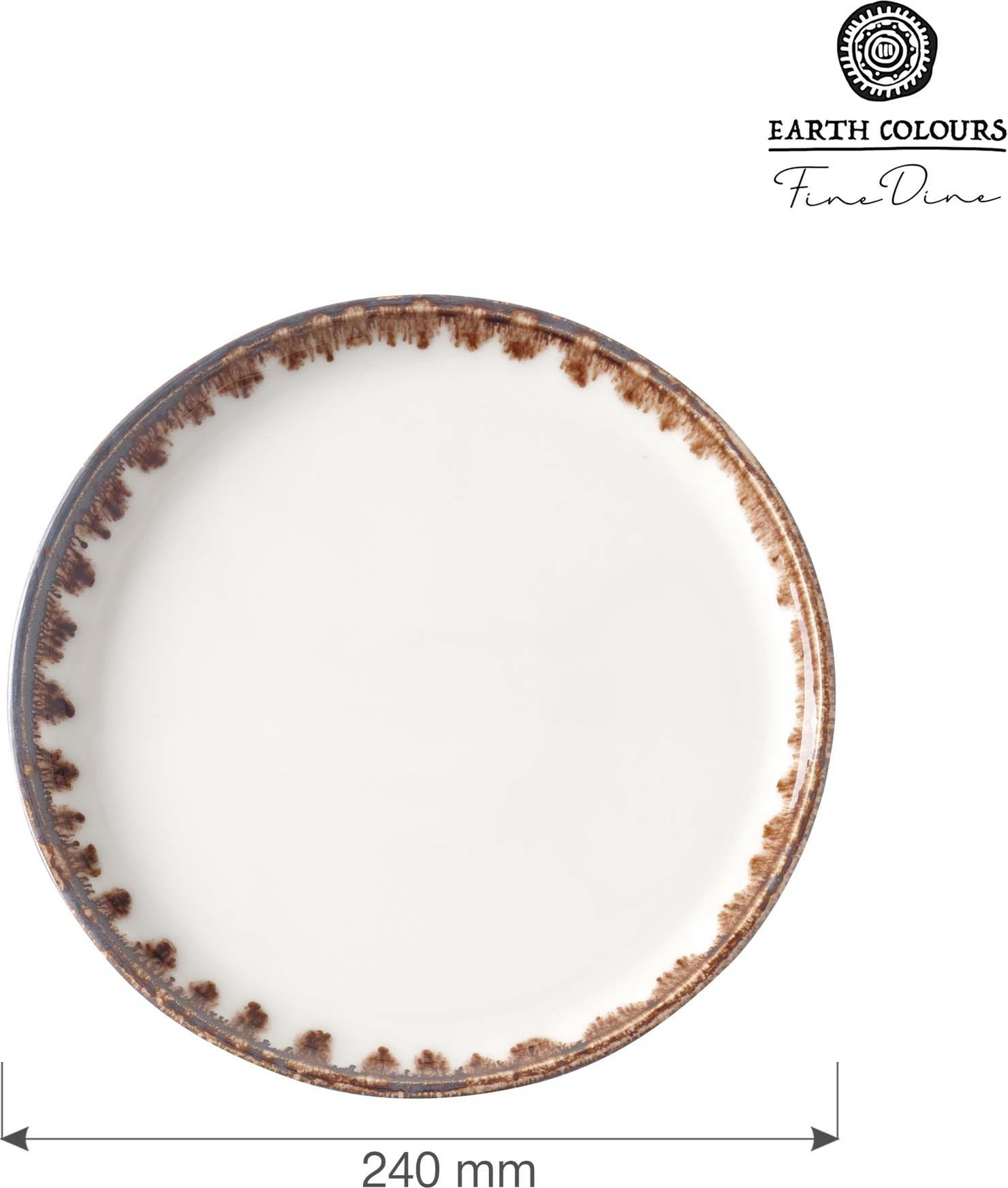 Pjatë e sheshtë Fine Dine Vanilla Ø240 mm, krem, set 6 copë