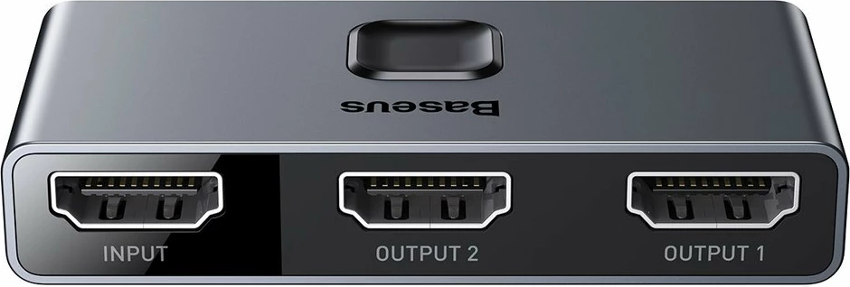 Switch HDMI Baseus CAHUB-BC0G, 2x HDMI, 4K/30Hz, Gri