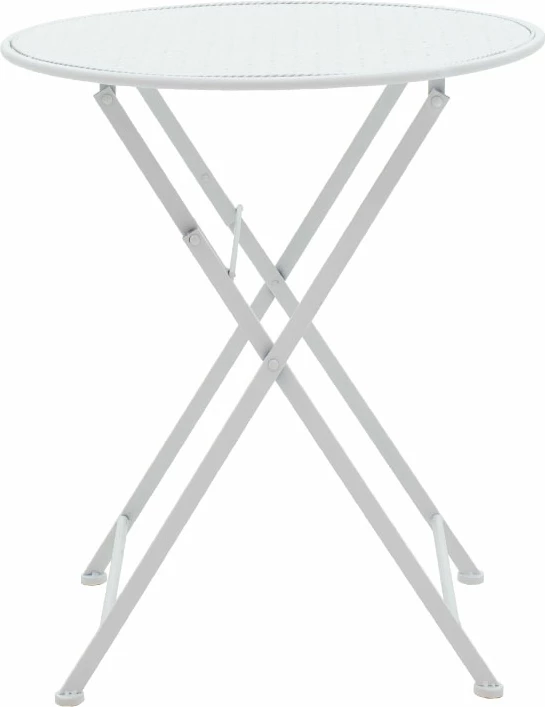 Set tavoline me karrige për terasë, metal i bardhë, Walen, 3 copë