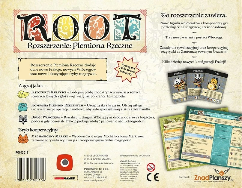 Lojë tavoline Root: River Tribes, zgjerim, shumëngjyrëshe, për 2-4 lojtarë