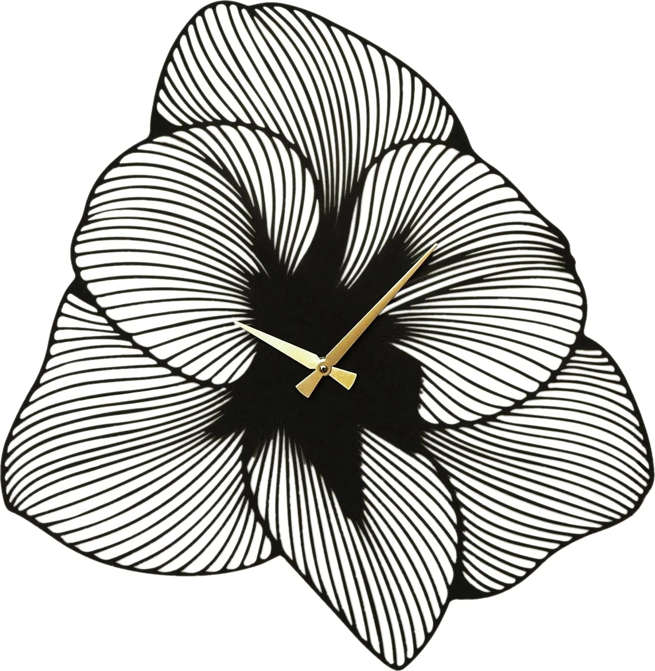 Orë muri dekorative prej metali, Wallity Azalea, e zezë, 70x70cm