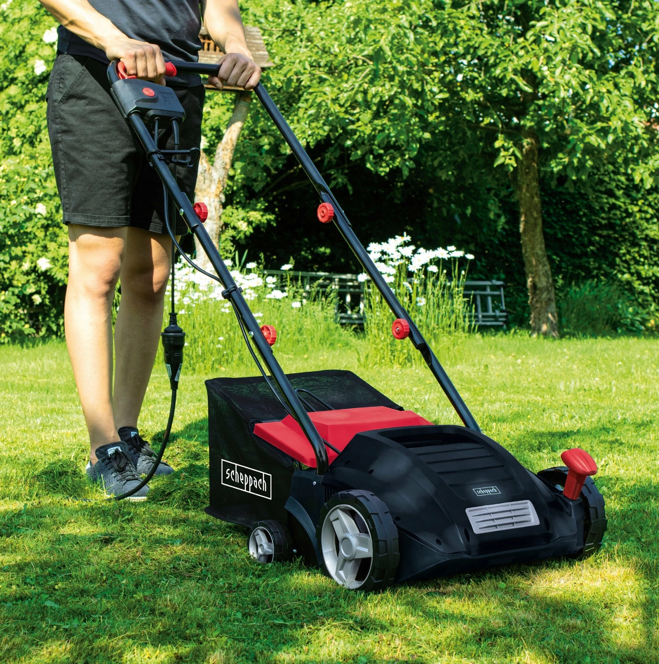 Vertikutues elektrik Scheppach SC38 1600 W, 38 cm, qese 45 L