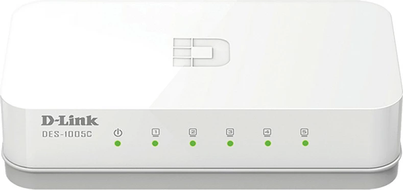 Switch D-Link DES-1005C, 5-Port Fast Ethernet 10/100, desktop, i bardhë