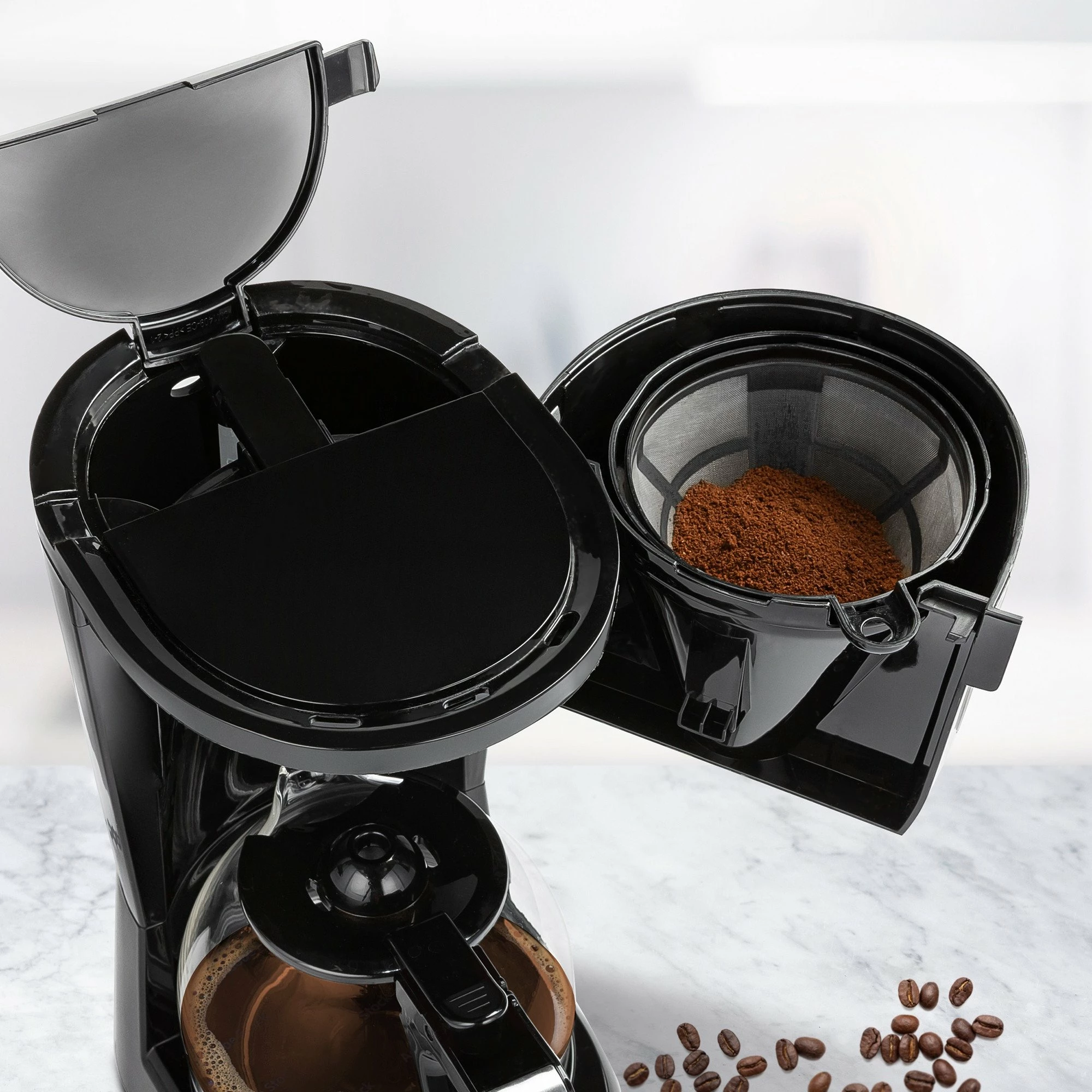 Aparat kafeje me pika Tesla CoffeeMaster ES200 0.63 L 600 W, argjend/zi