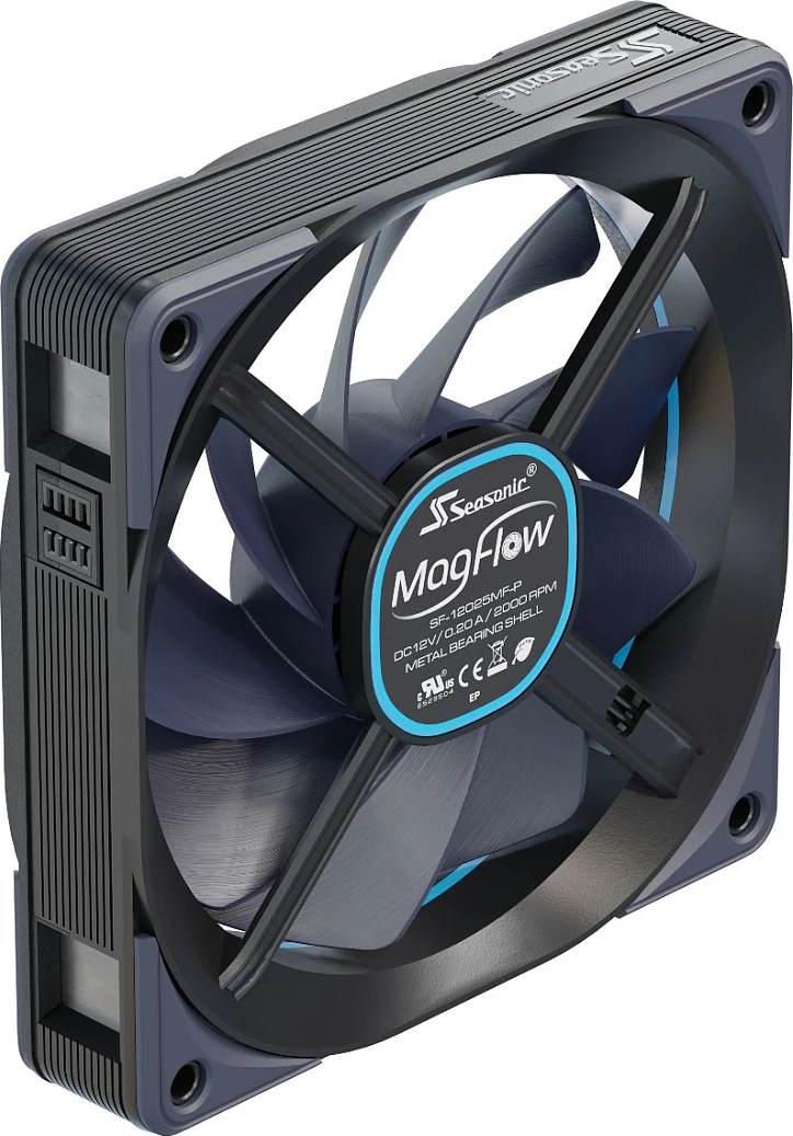 Ventilator kase Seasonic MagFlow 12cm, 2000 RPM, i zi