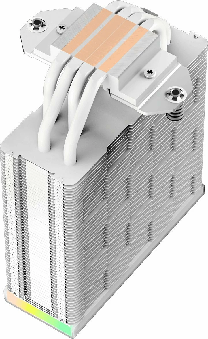 Ftohës CPU Deepcool AK400 Digital WH R-AK400-WHADMN-G 120mm ARGB, ekran digjital, 220W TDP, i bardhë