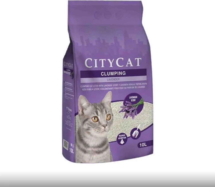 Rërë për mace City Cat Clumping Lavender, 10L